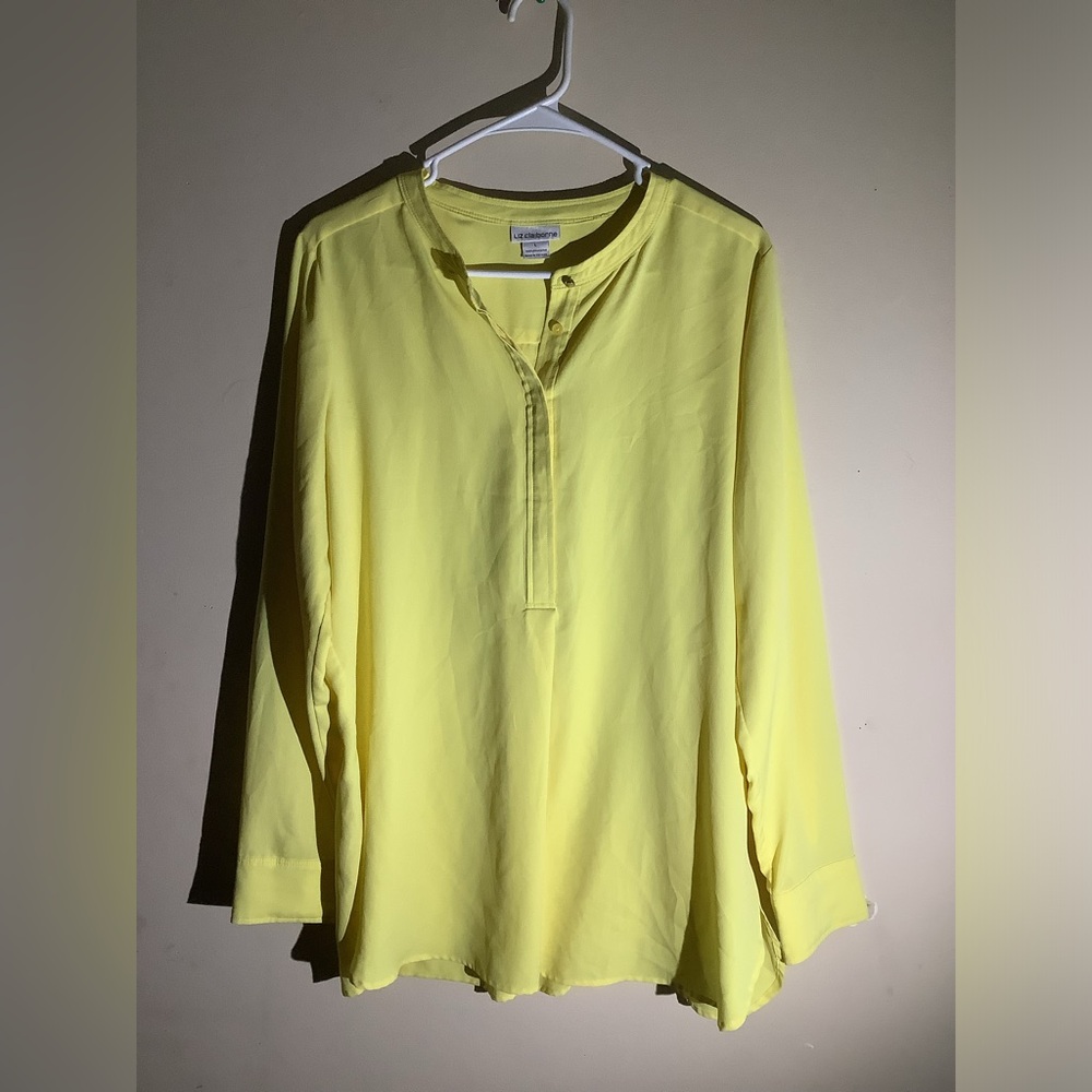 Liz Claiborne Women’s Long Sleeve Sheer Top - Size L